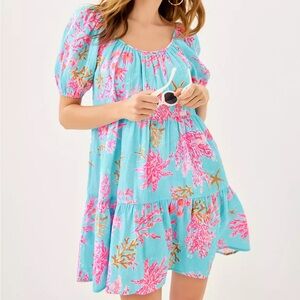 Lilly Pulitzer Zemini Coverup Royal Coral NWT